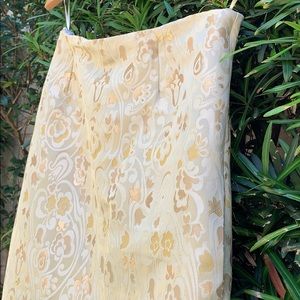 Red Valentino shimmery brocade pencil skirt